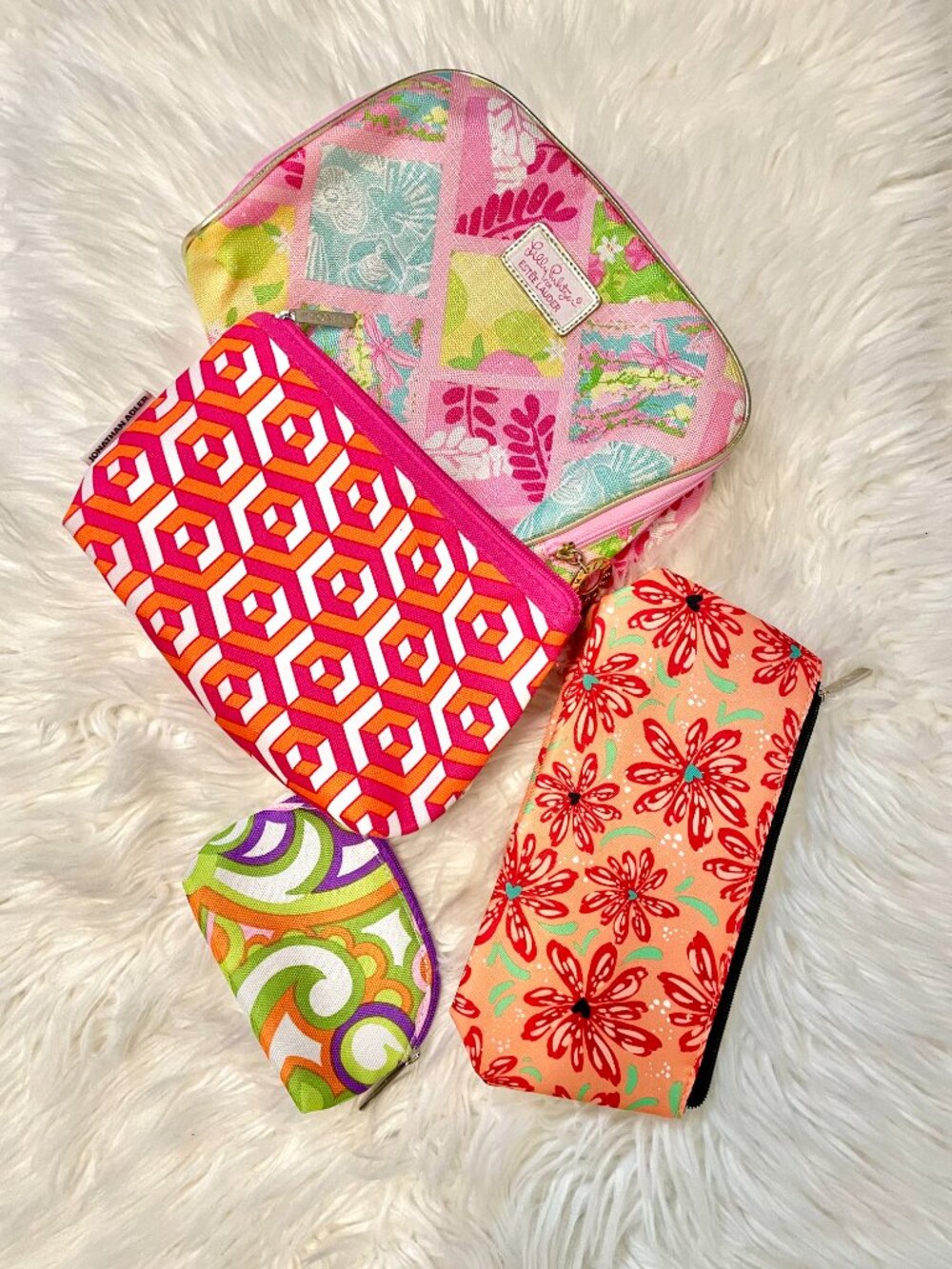 Lilly Pulitzer x Estee Lauder x Clinique Make Up bags